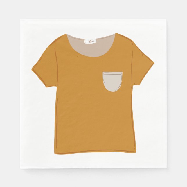 Mustard Yellow Minimalist Top Napkins (Front)