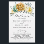 Mustard yellow sage greenery Wedding Program<br><div class="desc">Modern elegant spring / midsummer wedding program features a bouquet of soft watercolor mustard yellow roses / peonies with greenery lush green leaves / botanical leaves / eucalyptus / succulents. Please find more matching designs and variations from my "blissweddingpaperie" store. And feel free to contact me for further customization or...</div>