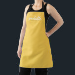 Mustard Yellow Simple Bold Script Name Apron<br><div class="desc">Mustard Yellow Simple Bold Script Name Apron</div>