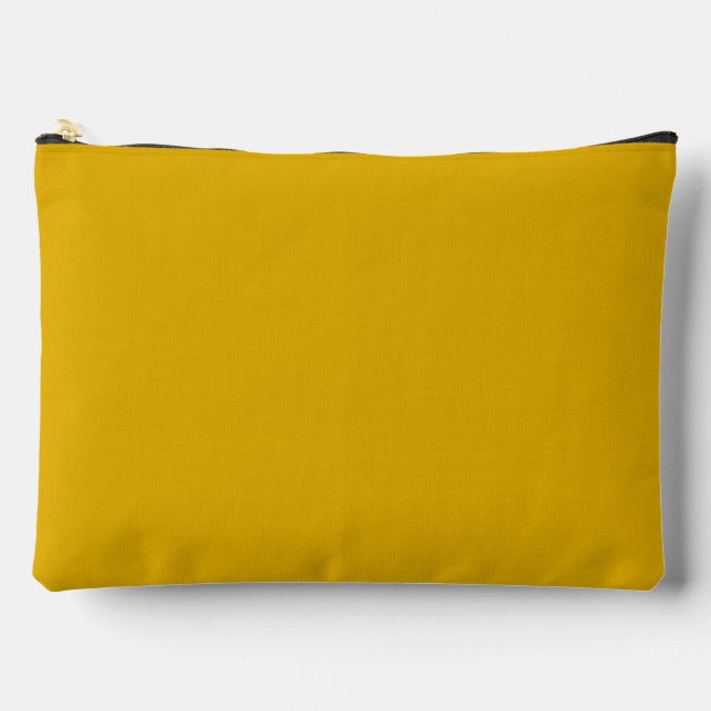 Mustard Yellow Solid Color Accessory Pouch (Front)