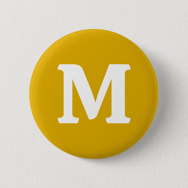 Mustard Yellow Solid Color Button (Front)