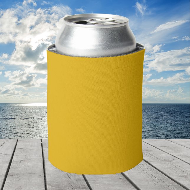 Mustard Yellow Solid Color Can Cooler (Creator Uploaded)