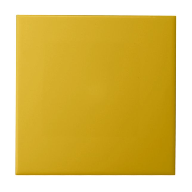 Mustard Yellow Solid Color Ceramic Tile (Front)