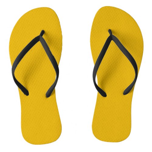 Mustard Yellow Solid Color Flip Flops