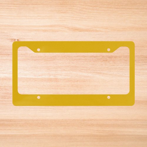 Mustard Yellow Solid Color License Plate Frame