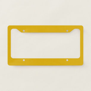 Mustard Yellow Solid Color License Plate Frame