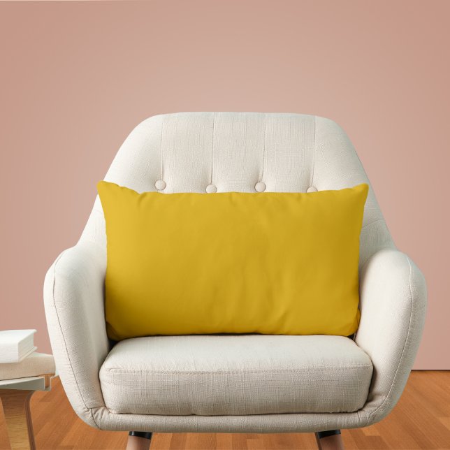 Mustard Yellow Solid Color Lumbar Pillow (Creator Uploaded)