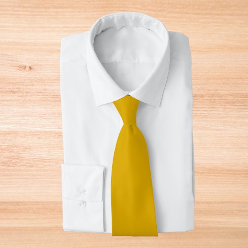 Mustard Yellow Solid Color Neck Tie
