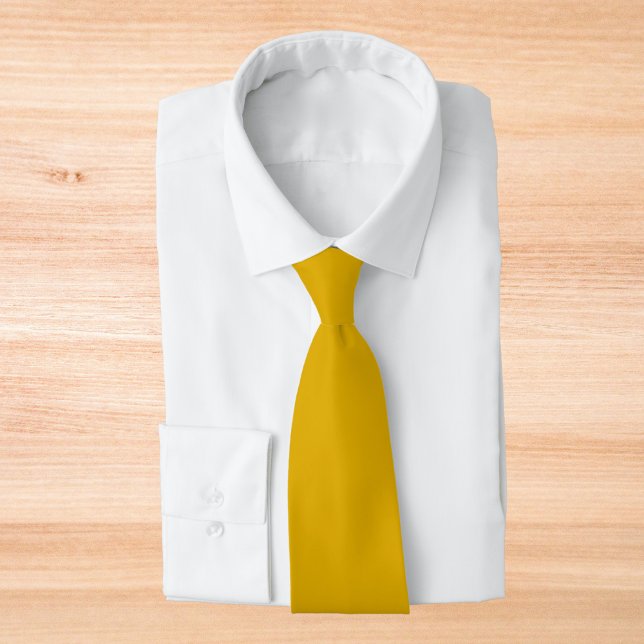 Mustard Yellow Solid Color Neck Tie (Creator Uploaded)