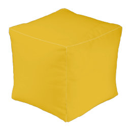 Mustard Yellow Solid Color Pouf