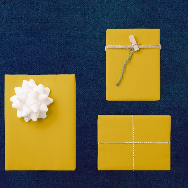 Mustard Yellow Solid Color Wrapping Paper Sheets (Creator Uploaded)