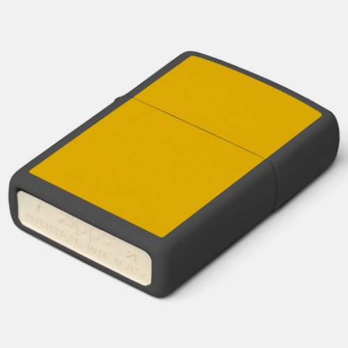 Mustard Yellow Solid Color Zippo Lighter