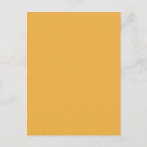 Mustard Yellow Solid Trend Color Background Postcard