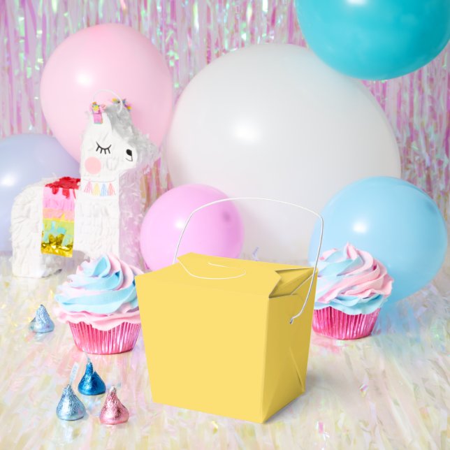 Mustard Yellow Takeout Favor Boxes Large Size (Party)