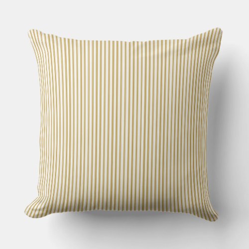 Mustard Yellow Ticking Stripe Cushion