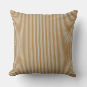 Mustard Yellow Ticking Stripe Throw Pillow