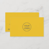 Mustard yellow vibrant custom logo business cards (Front/Back)