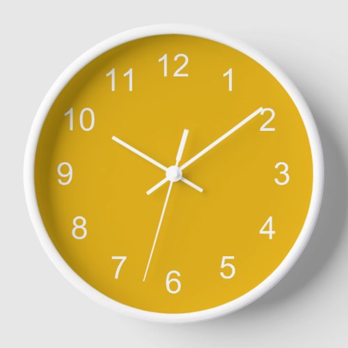 Mustard yellow Wall Clock