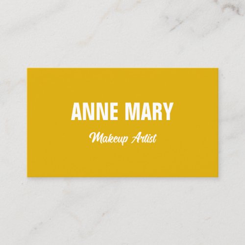 Mustard Yellow White Colorful Bright Professional Business Card