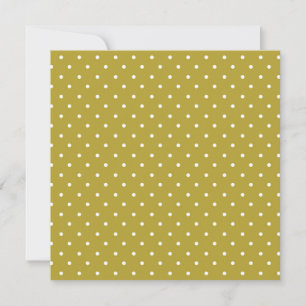 Mustard yellow white polka dots pattern Thank You Card