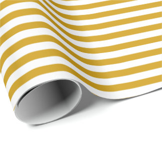 Mustard Yellow | White Stripe Wrapping Paper