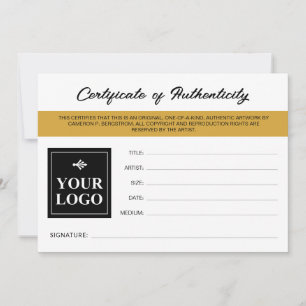 Mustard Your Logo Certificate of Authenticity