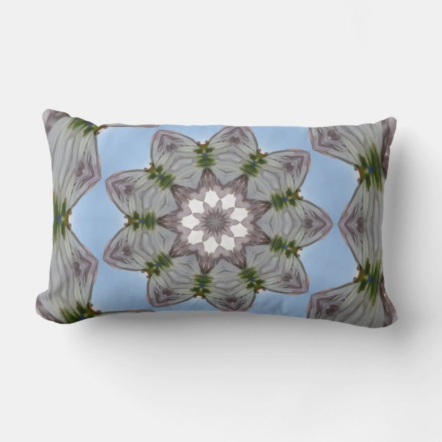 Muster in Grauen Tönen Lumbar Pillow (Front)