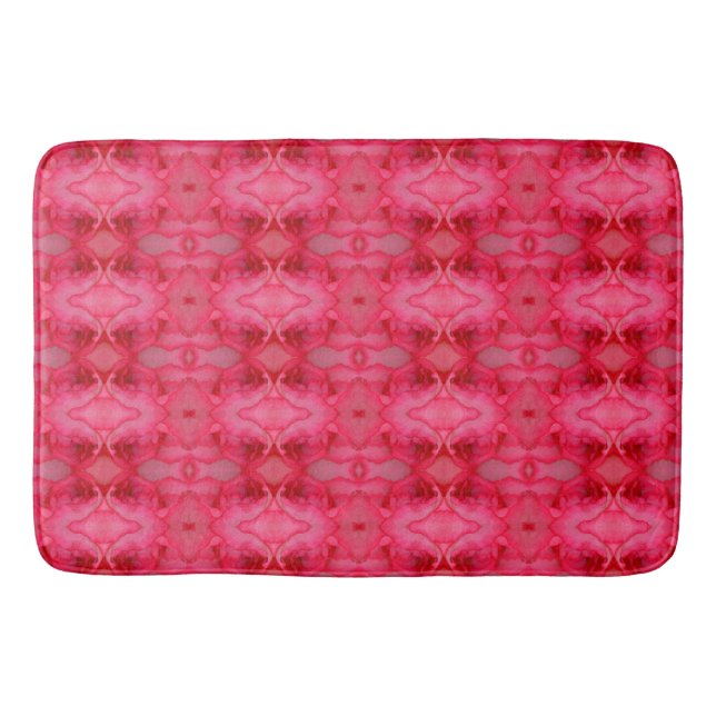 Muster in verschiedenen Rot Tönen Bath Mat (Front)