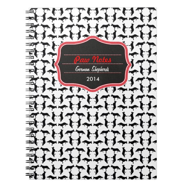 Muster Schäferhund Notebook (Front)