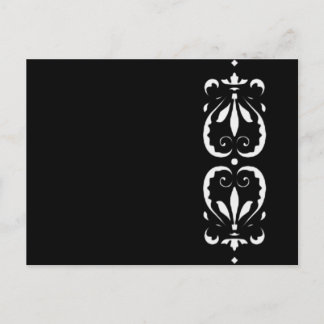 Muster victorian schwarz black barock klassisch postcard