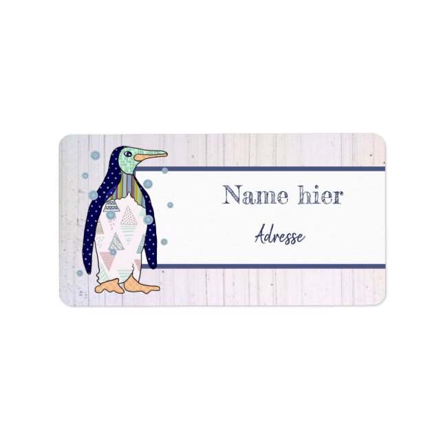 Musterpinguin Label (Front)