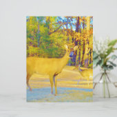 Musturd Colored Deer with light blue (Standing Front)