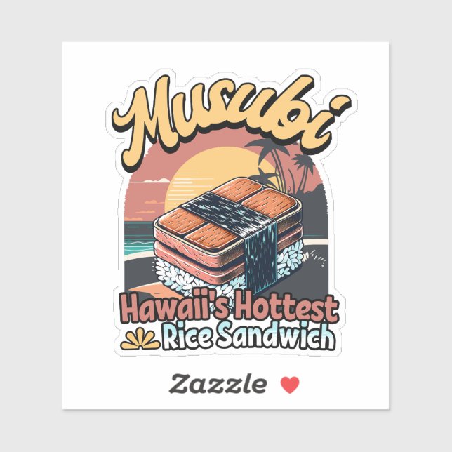 Musubi Hawaii Hottest Rice Sandwich Sticker (Sheet)