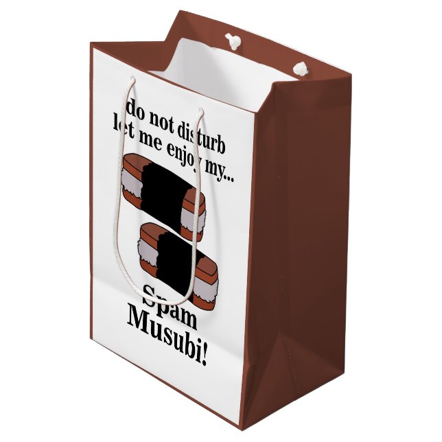 Musubi Let Me Enjoy My Spam Musubi  Medium Gift Bag (Front Angled)