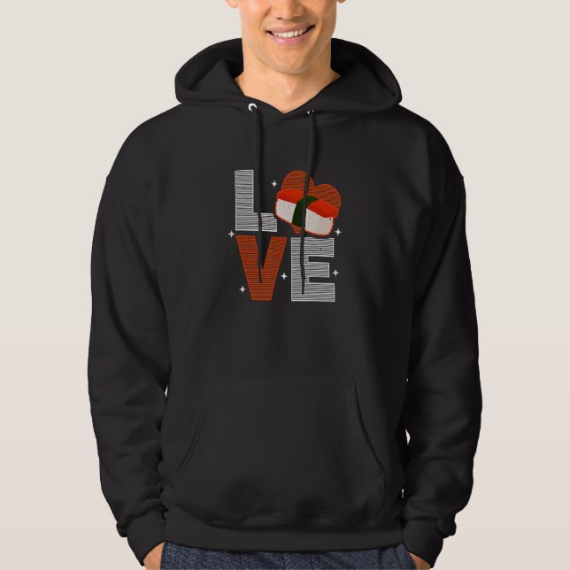 Musubi Love Sushi Chef Hawaiian Japanese Food Hoodie (Front)