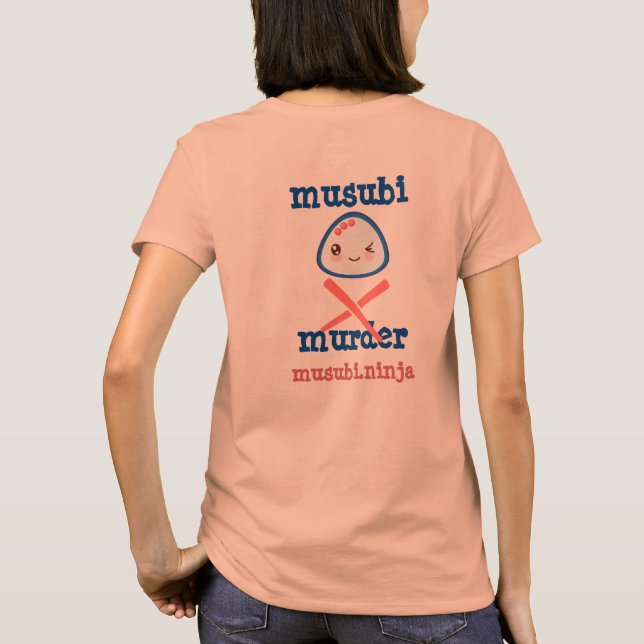 Musubi Murder Kawaii Design T-Shirt (Back)