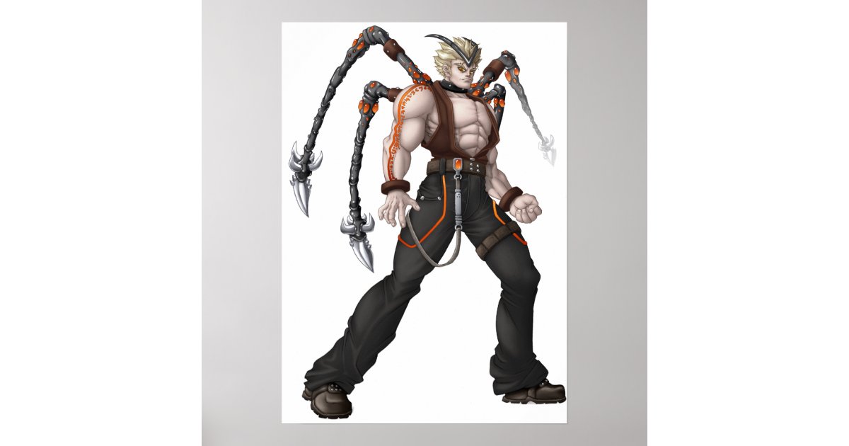 Mutant Anime Hero Poster | Zazzle