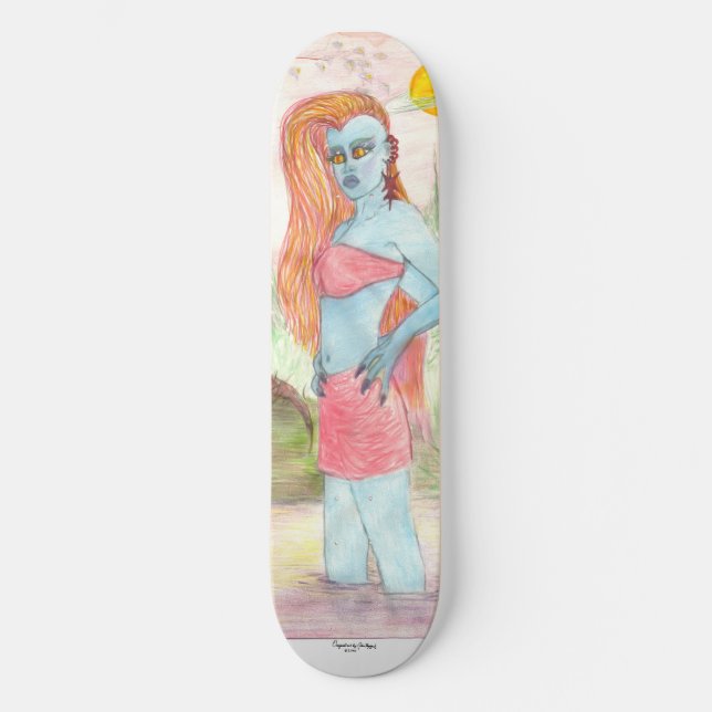 Mutant Anna Anastasia Original, Art Signature Skateboard Deck (Front)