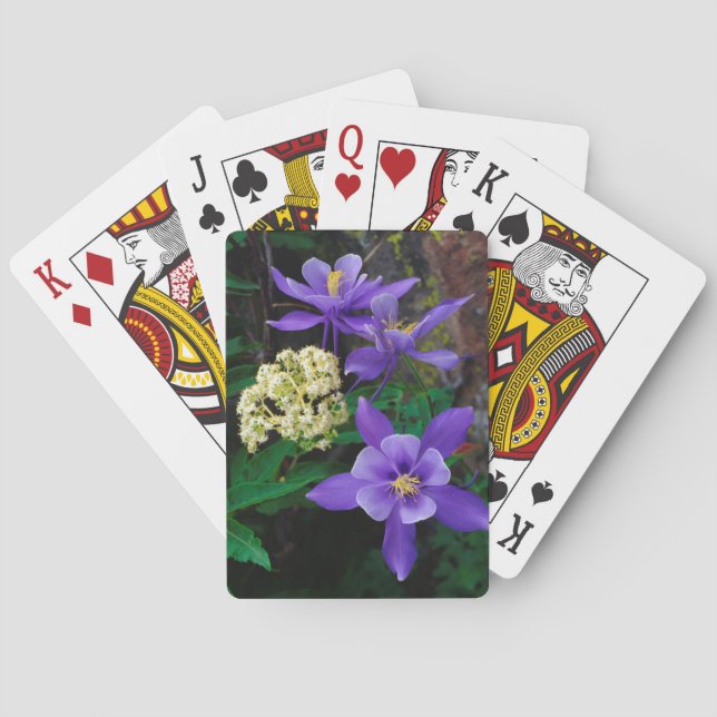 Mutant Columbine Wildflowers Poker Cards (Back)