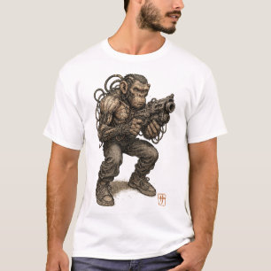 Mutant Gorilla Soldier – Post Apocalyptic Warrior  T-Shirt