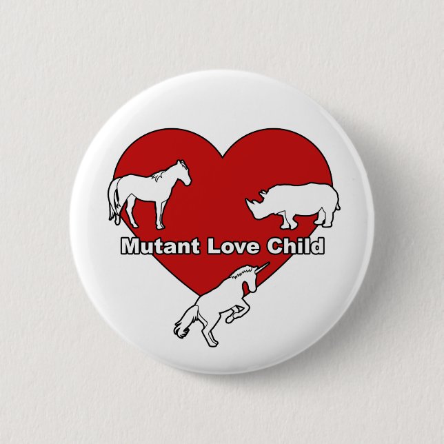 Mutant Love Child Pinback Button (Front)