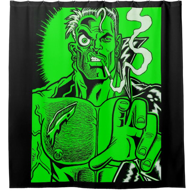 Mutant Muscleman  Shower Curtain (Front)