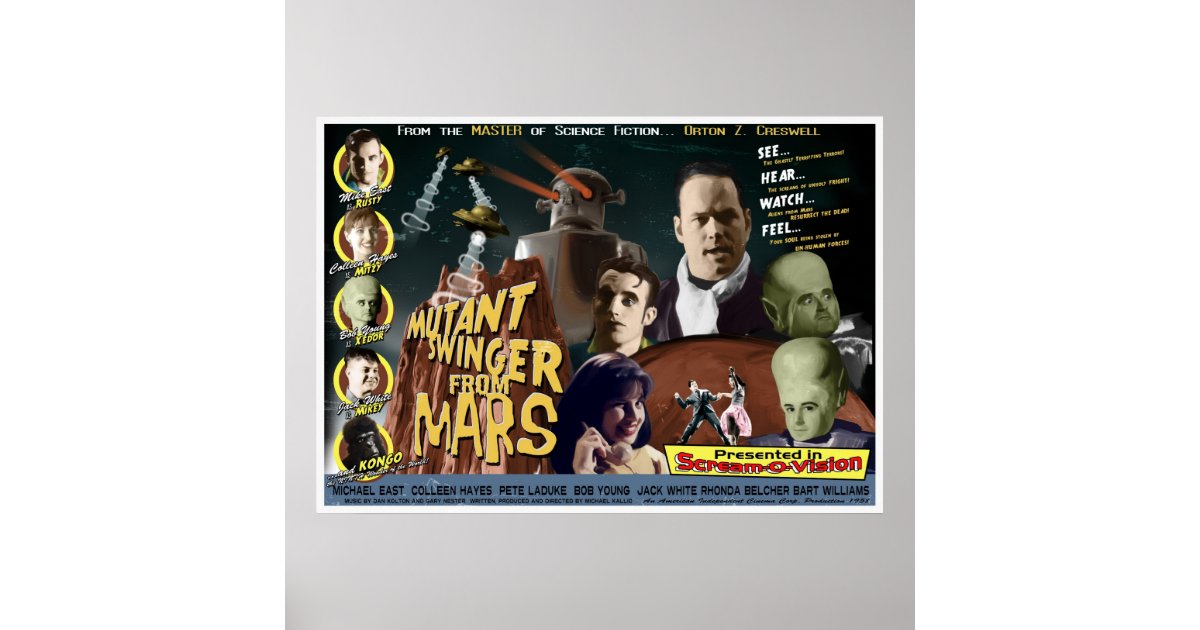 Mutant Swinger from Mars One Sheet STYLE D Poster Zazzle pic