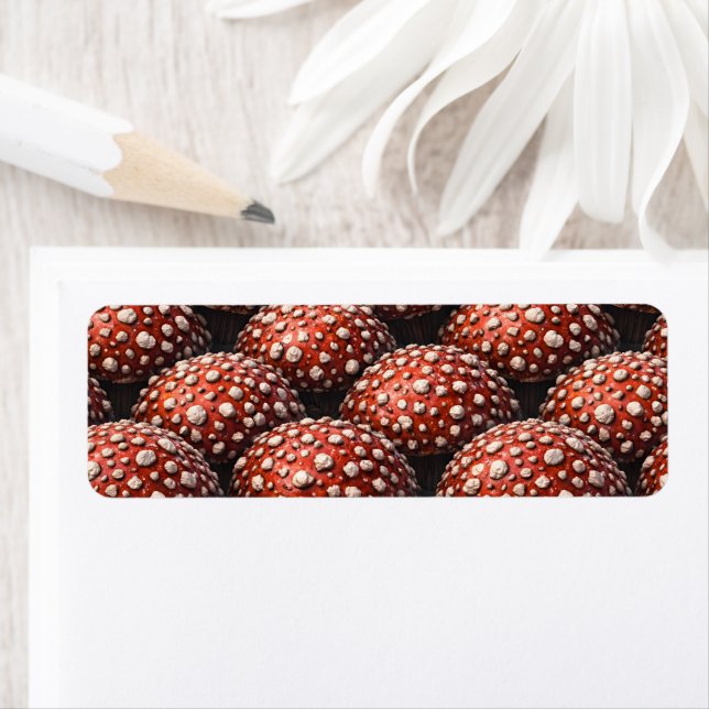 Mutant veggie pattern, unique earthy return addres label (Insitu)