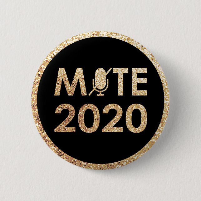 Mute 2020 Funny Button (Front)