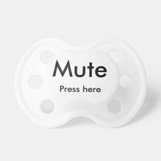 Mute button pacifier