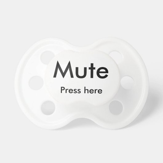 Mute button pacifier (Front)