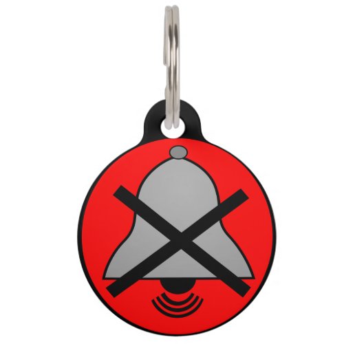 Mute Button Symbol Dog ID Tag With Name
