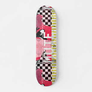 Mute collage art skateboard
