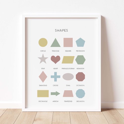 Mute color shapes poster